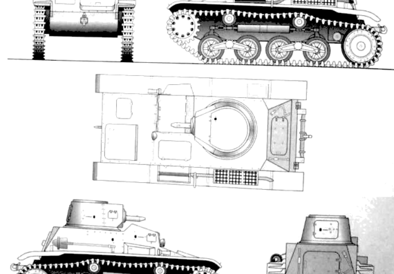 Танк IJN Type 95 TK - чертежи, габариты, рисунки