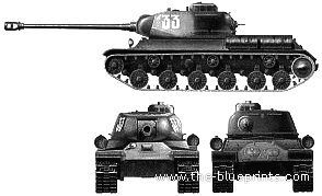 IS-2 tank - drawings, dimensions, figures