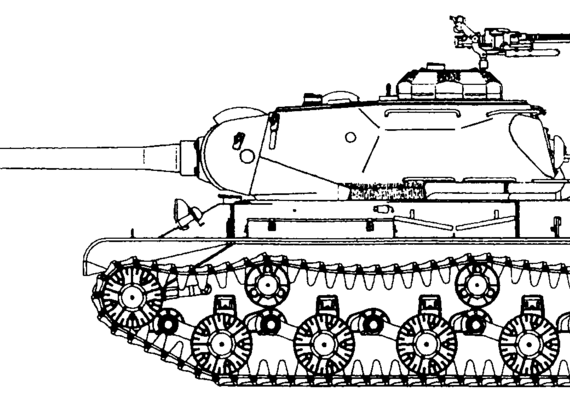 Танк IS-2 Stalin - чертежи, габариты, рисунки