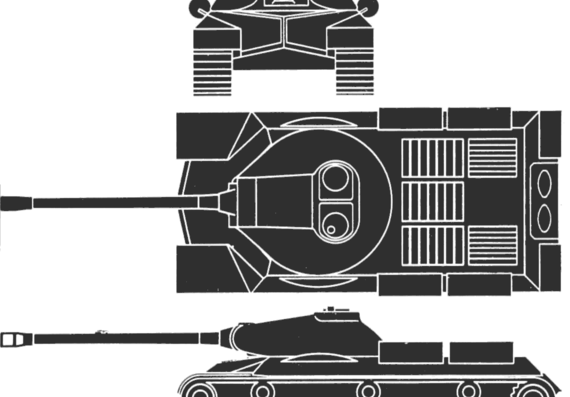 IS-3 tank - drawings, dimensions, figures