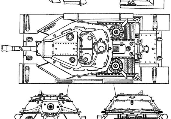 IS-4 tank 2 - drawings, dimensions, figures