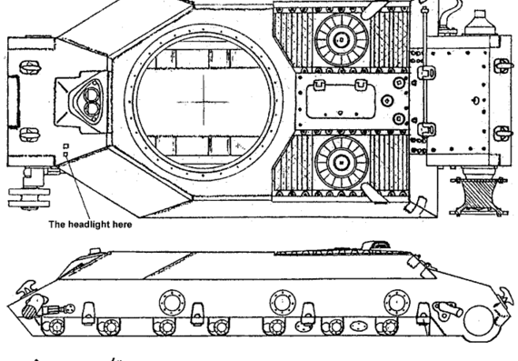 IS-4 tank (korpus) - drawings, dimensions, figures