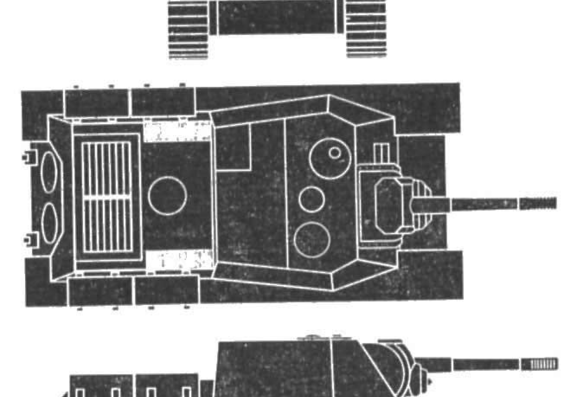 Tank ISU-152 - drawings, dimensions, figures