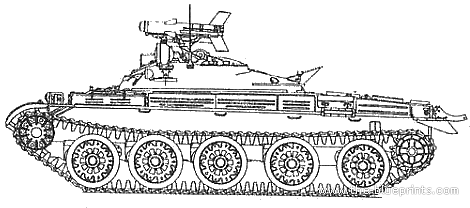 Танк IT-1 Drakon Rocket Tank - чертежи, габариты, рисунки