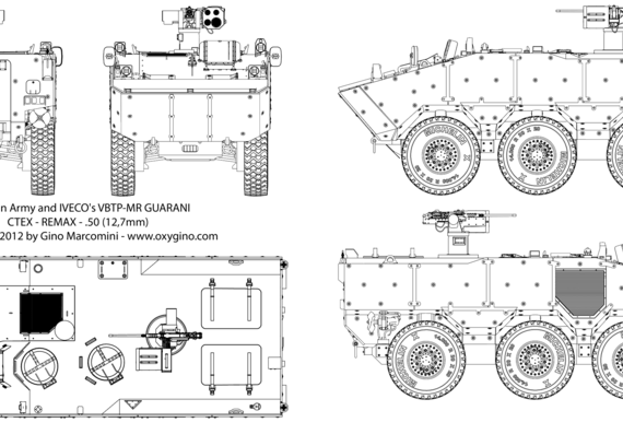 IVECO VBTP-MR tank - drawings, dimensions, figures