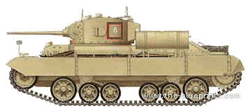 Танк Infantry Tank Mk.III Valentine II - чертежи, габариты, рисунки
