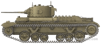 Танк Infantry Tank Mk.III Valentine IV - чертежи, габариты, рисунки