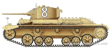 Танк Infantry Tank Mk.III Valentine Mk.I - чертежи, габариты, рисунки