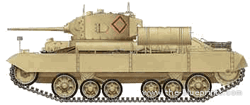 Танк Infantry Tank Mk.III Valentine Mk.II - чертежи, габариты, рисунки