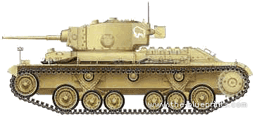 Танк Infantry Tank Mk.III Valentine Mk.III - чертежи, габариты, рисунки