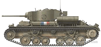 Танк Infantry Tank Mk.III Valentine Mk.V - чертежи, габариты, рисунки