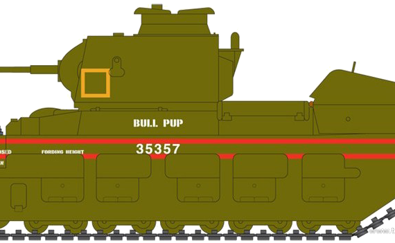 Танк Infantry Tank MkII Matilda 'Hedgehog' - чертежи, габариты, рисунки