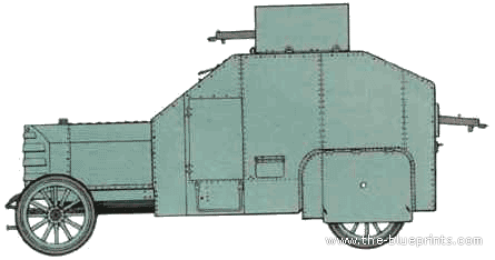 Tank Isotta-Fraschini RM - drawings, dimensions, pictures