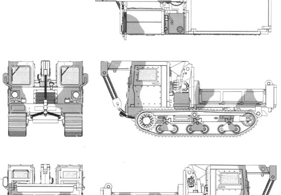 Танк JGSDF Material Handling Vehicle - чертежи, габариты, рисунки