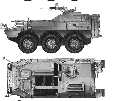Tank JGSDF NBC Detection Vehicle - drawings, dimensions, figures