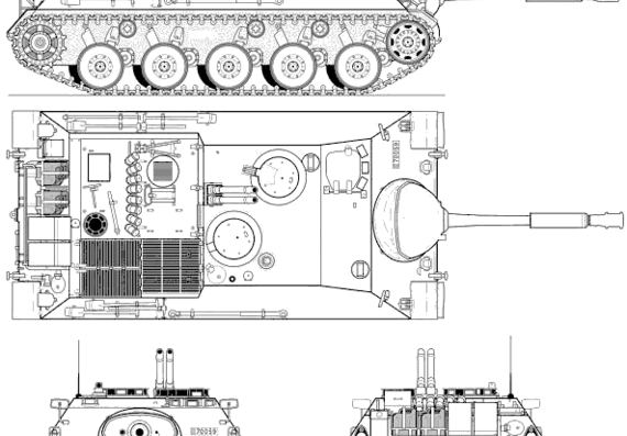 JPK Jagdpanzerkanone 4-5 tank - drawings, dimensions, figures