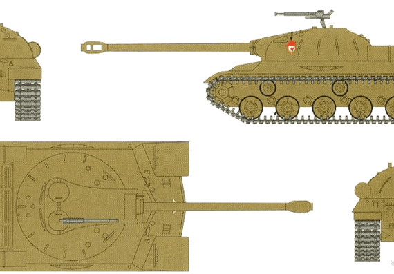 Tank JS-3 - drawings, dimensions, figures