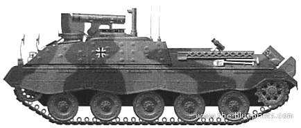 Tank Jaguar 1 A3 Raketenjagdpanzer - drawings, dimensions, figures