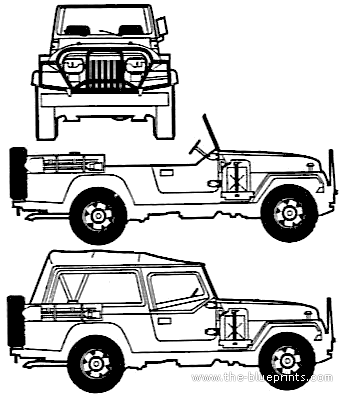 Jeep-Cummins Armoured Car - drawings, dimensions, pictures