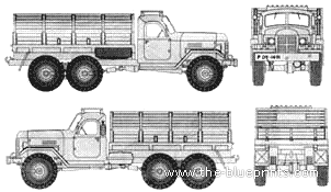 Танк Jiefang CA-30 Truck (ZiL-157) - чертежи, габариты, рисунки