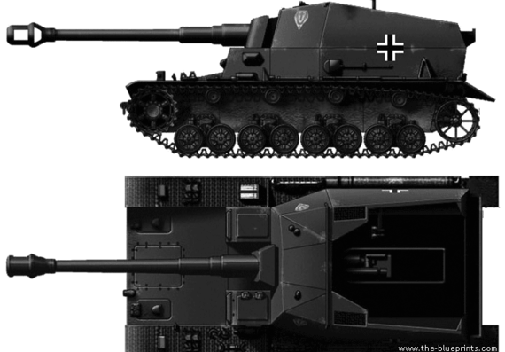 Tank K18 Dickermax 10.5cm - drawings, dimensions, figures