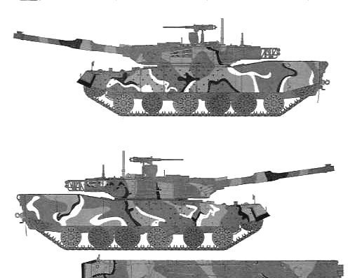 Tank K1A1 - drawings, dimensions, figures
