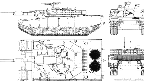 Танк K1 Type 88 (South Korea) - чертежи, габариты, рисунки
