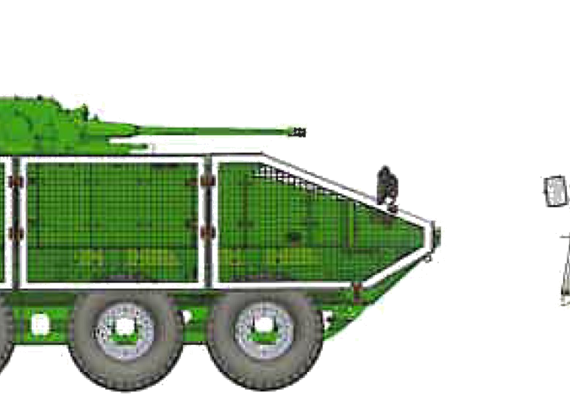 Tank KTO Rosomak-M1 - drawings, dimensions, figures