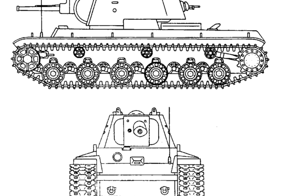 Tank KV-1 - drawings, dimensions, figures