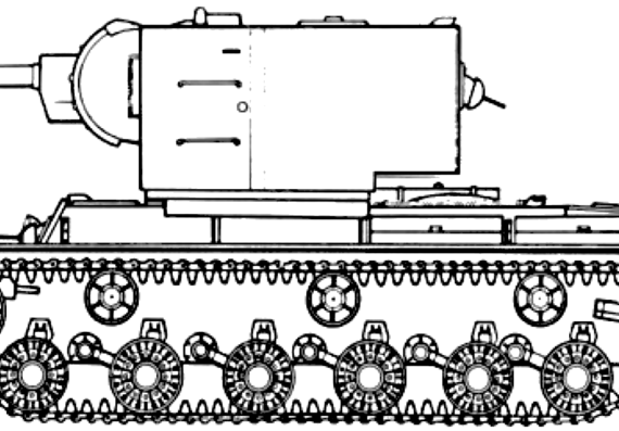 Tank KV-2A - drawings, dimensions, figures