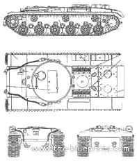Tank KV-T WW2 Tow Tank - drawings, dimensions, pictures