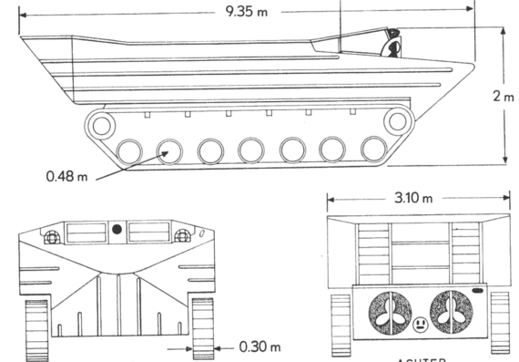 Tank K 61 - drawings, dimensions, figures
