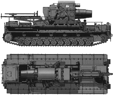 Tank Karl-Gerat 041-041 Mortar - drawings, dimensions, figures