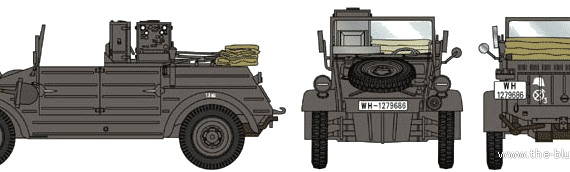 Танк Kdf Typ 82 Kubelwagen Radio Car - чертежи, габариты, рисунки
