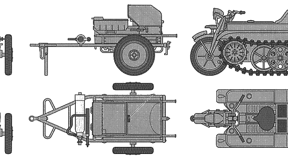 Kettenkraftrad tank - drawings, dimensions, pictures