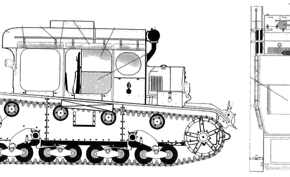 Klara C7P Recovery Tractor - drawings, dimensions, pictures