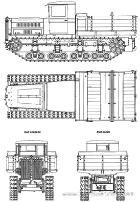 Komintern tank - drawings, dimensions, pictures