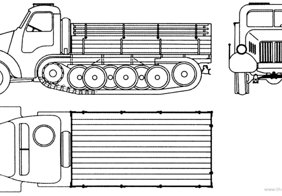 Tank Kotra-8 z 31 1950 - drawings, dimensions, pictures
