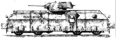 Tank Krasnaja Zvezda Armoured Train - drawings, dimensions, pictures