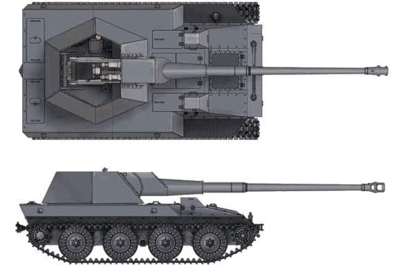 Tank Krupp-Steyr Waffentraeger - drawings, dimensions, pictures