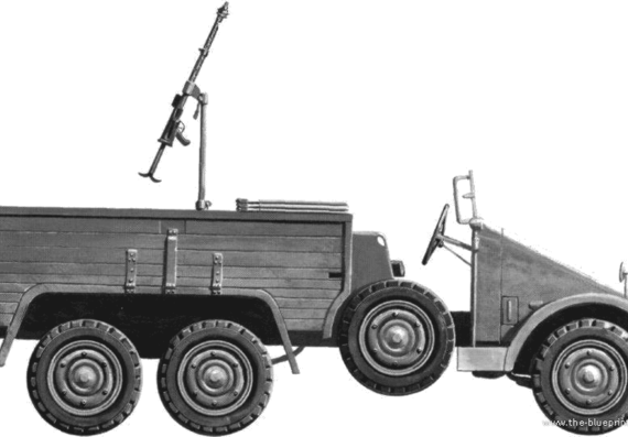 Танк Krupp Kfz.81 Protze (L2H43) - чертежи, габариты, рисунки