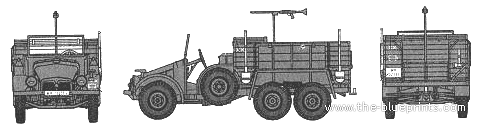 Tank Krupp L2H143 Kfz.70 - drawings, dimensions, figures