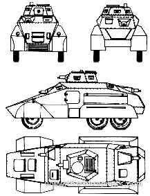Танк Krupp Protze L2H43 6x6 - чертежи, габариты, рисунки