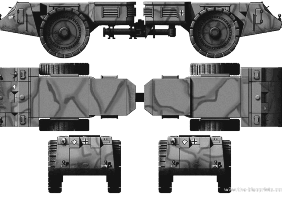 Танк Krupp Raumer-S Minenraumpanzer - чертежи, габариты, рисунки
