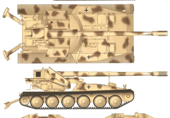 Tank Krupp Waffentrager - drawings, dimensions, figures