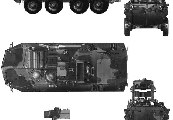 LAV-AT tank - drawings, dimensions, figures