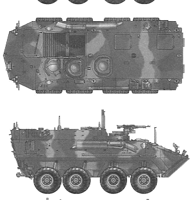 LAV-C2 tank - drawings, dimensions, figures