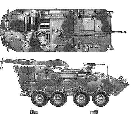 LAV-R tank - drawings, dimensions, figures