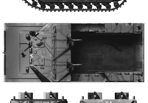 Tank LVT-4 Water Buffalo Amtrac - drawings, dimensions, pictures