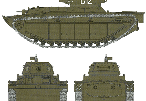 Tank LVT- (A) 4 - drawings, dimensions, figures